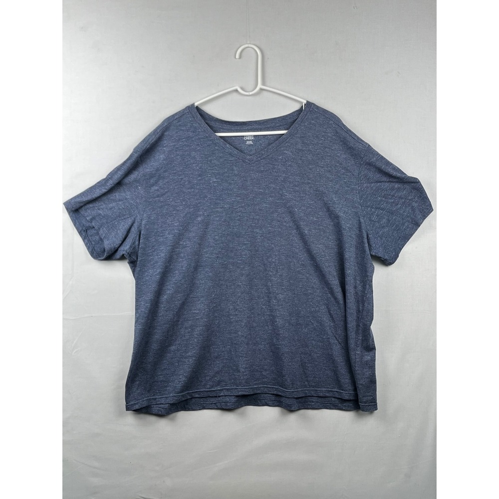 Falls Creek V-Neck T-Shirt Mens XXXL Short Sleeve Heather Blue Tee 3XL